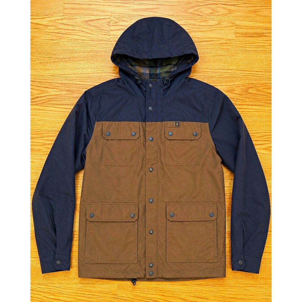 HippyTree Hunter Series Jacket Mens S Hooded Flannel Lined Colorblock Surf EUC